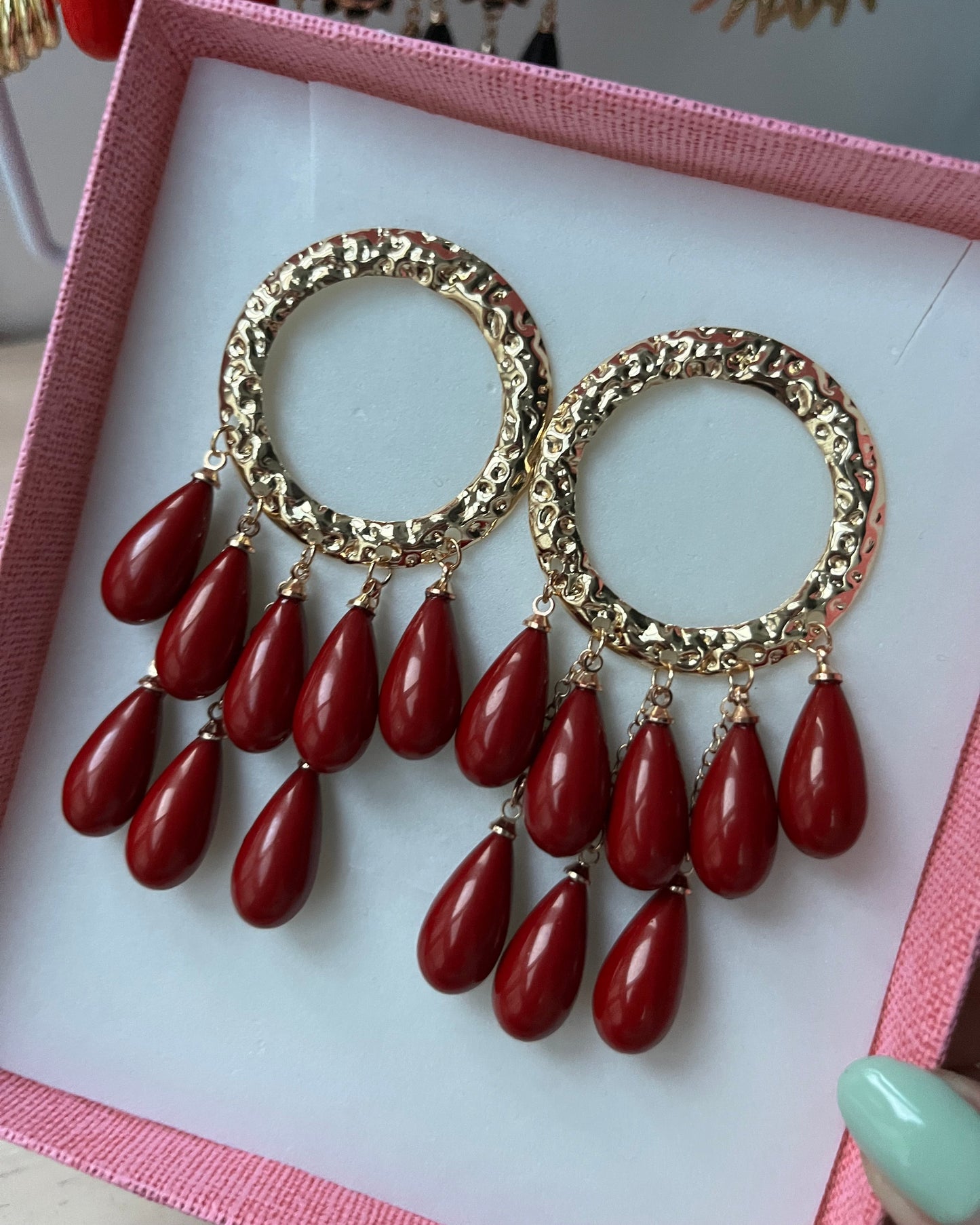 Pendientes Alba Burdeos
