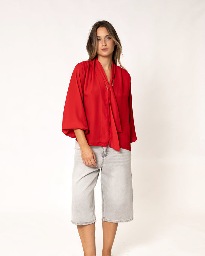Blusa lanzada roja