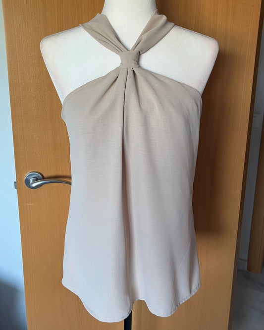 Blusa halter beige