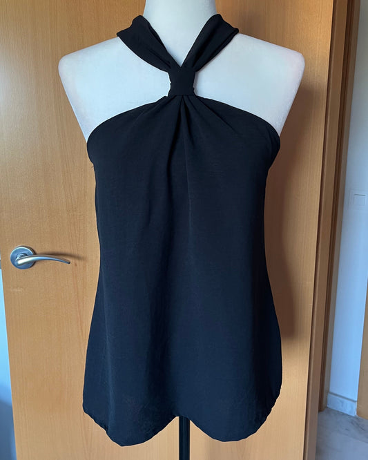 Blusa halter negra