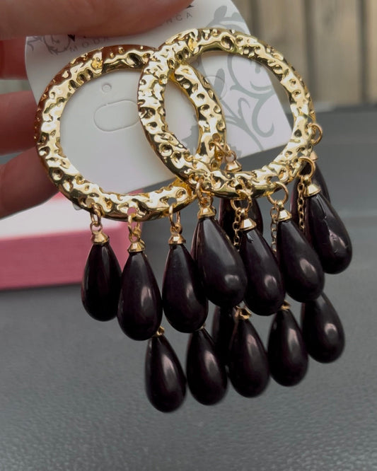 Pendientes Alba Negros