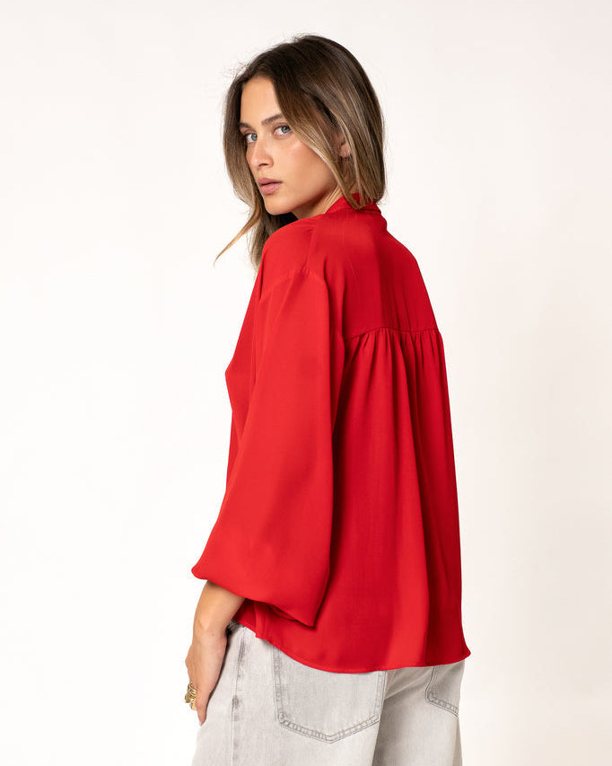 Blusa lanzada roja