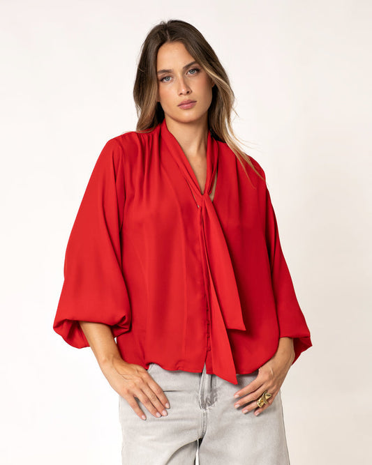 Blusa lanzada roja
